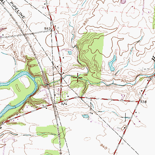 Topographic Map of Crooked Run, OH