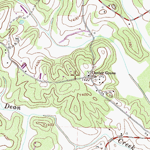 Topographic Map of Barnes Greenhouse, GA