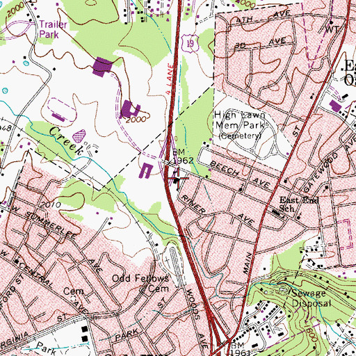 Topographic Map of Saints Peter & Paul Catholic Parish Church, WV