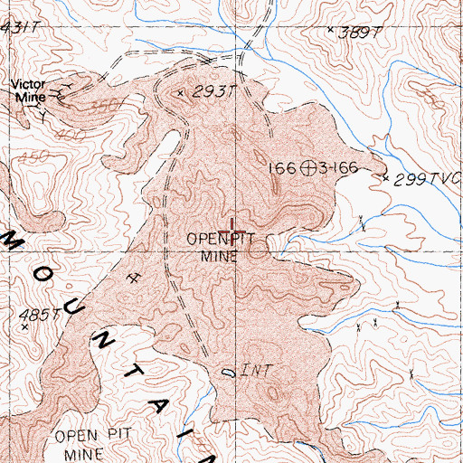 Topographic Map of Western States Stone Quarry, CA