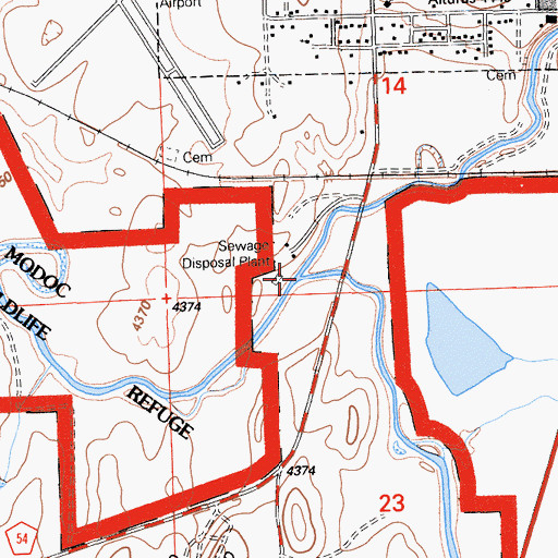 Topographic Map of South Fork Pit River, CA