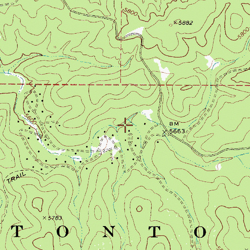 Topographic Map of Broad Draw, AZ