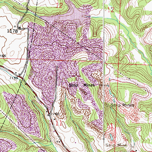 Topographic Map of Puskarich Limestone Quarry (historical), OH