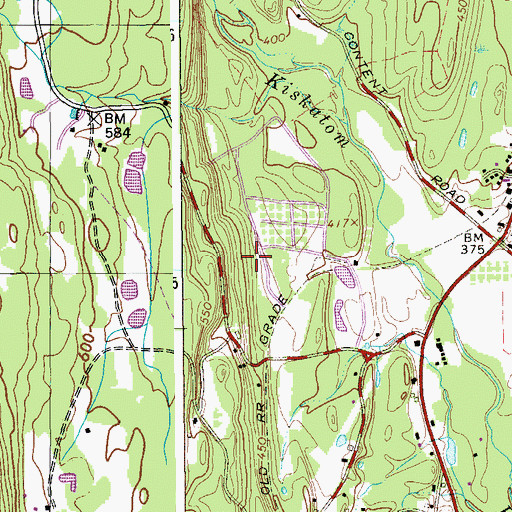 Topographic Map of Lawrenceville Sandstone Quarry, NY
