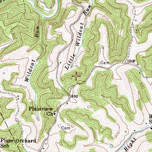 Topographic Map of Logan Gap Post Light, OH