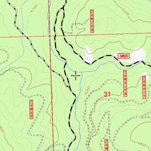 Topographic Map of South Fork Rock Creek, CA