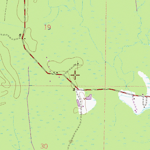 Topographic Map of Grand Bay National Wildlife Refuge, MS