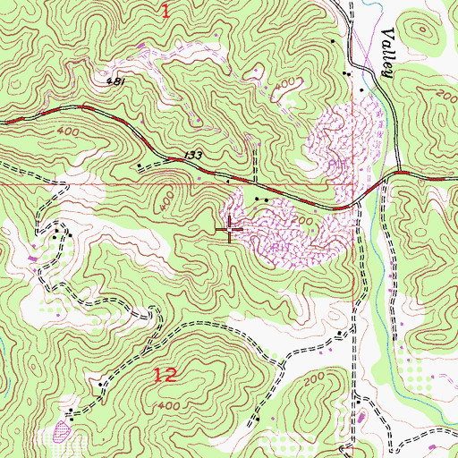 Topographic Map of Blue Rock Quarry, CA