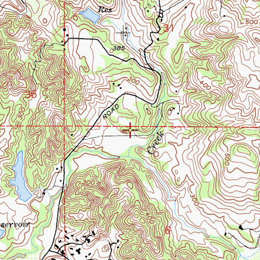 Topographic Map of Brooks Quarry, CA