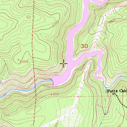 Topographic Map of South Fork Silver Creek, CA
