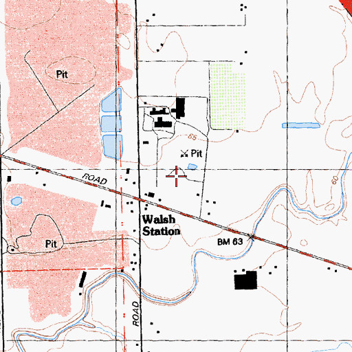 Topographic Map of Bradshaw Road Pit, CA