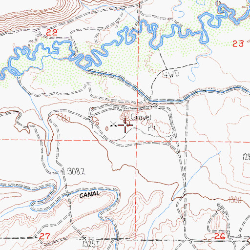 Topographic Map of Brockman Pit, CA