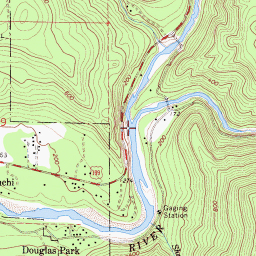 Topographic Map of South Fork Smith River, CA