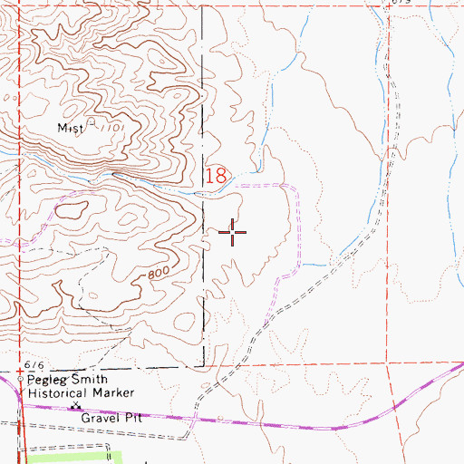 Topographic Map of Burand Borrow Pit, CA