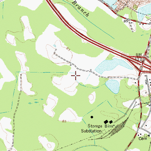 Topographic Map of Gifford Hill Marl Pit, SC