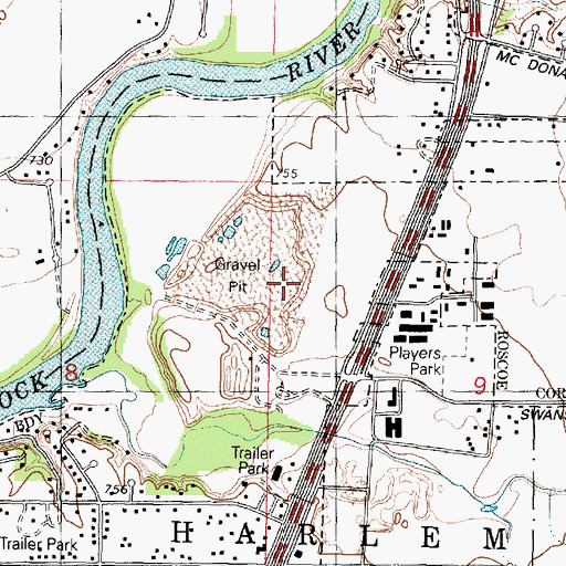 Topographic Map of North Shore Sand and Gravel Pit, IL