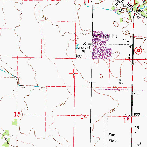 Topographic Map of North Pit, IL