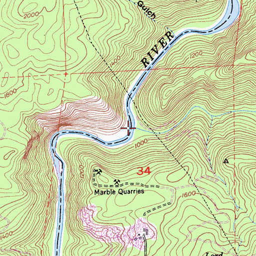 Topographic Map of South Fork Stanislaus River, CA