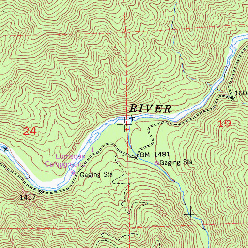 Topographic Map of South Fork Tuolumne River, CA