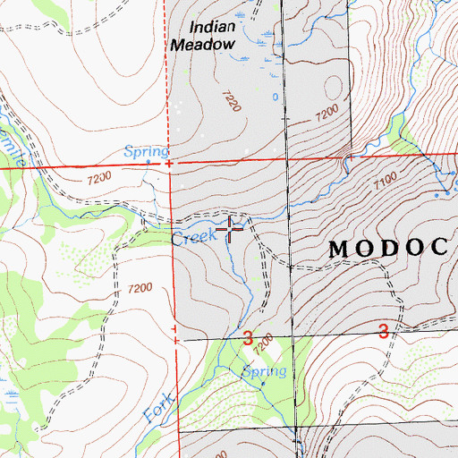 Topographic Map of South Fork Twelvemile Creek, CA