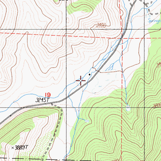 Topographic Map of South Fork Willow Creek, CA