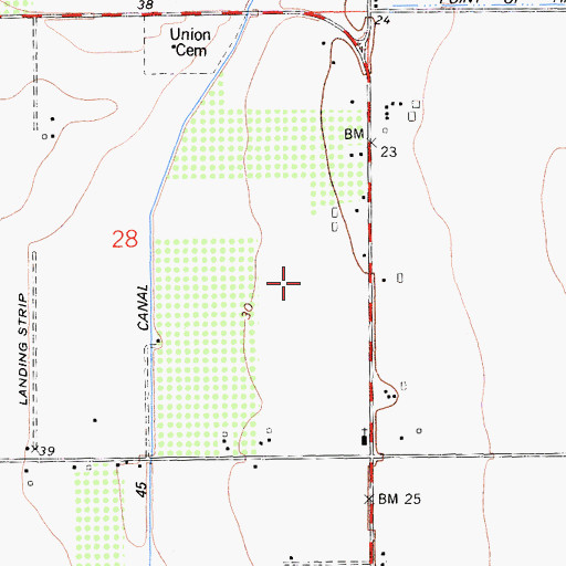 Topographic Map of Knoll Organic Farms, CA