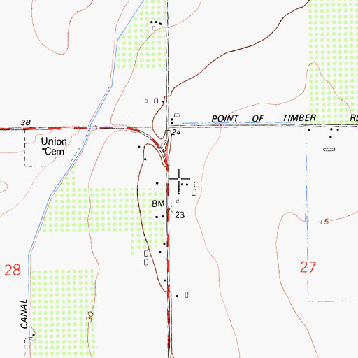Topographic Map of Vaquero Farms, CA
