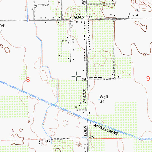 Topographic Map of Eden Plains Nursery, CA