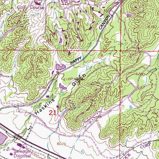 Topographic Map of Castle Pines Village, CO