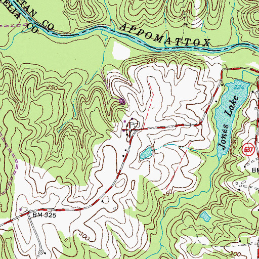 Topographic Map of Oakmulgee Dairy, VA