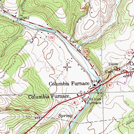 Topographic Map of Clarks Dairy Farm, VA