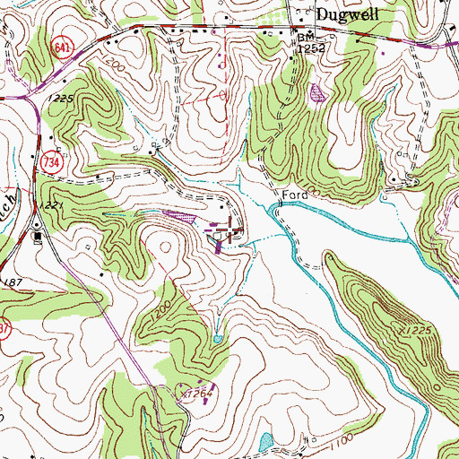 Topographic Map of Barney Bay Dairy, VA