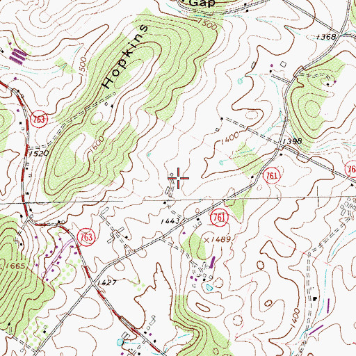 Topographic Map of Birch Lane Dairy, VA