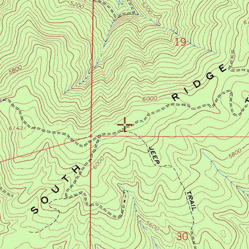Topographic Map of South Ridge, CA