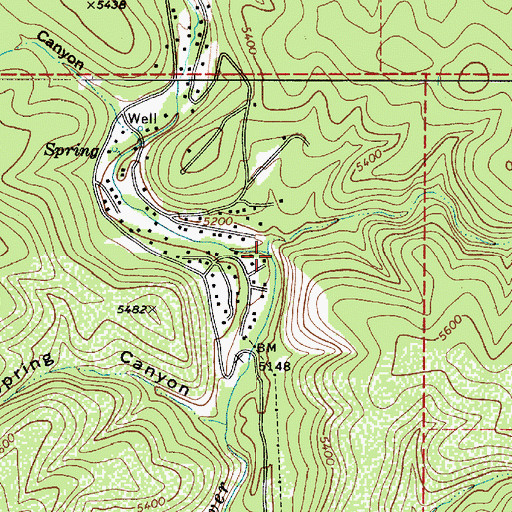 Topographic Map of Brody Creek, AZ