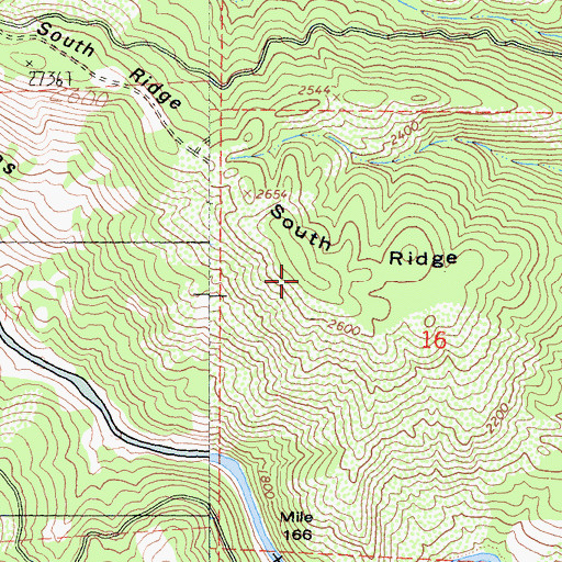 Topographic Map of South Ridge, CA