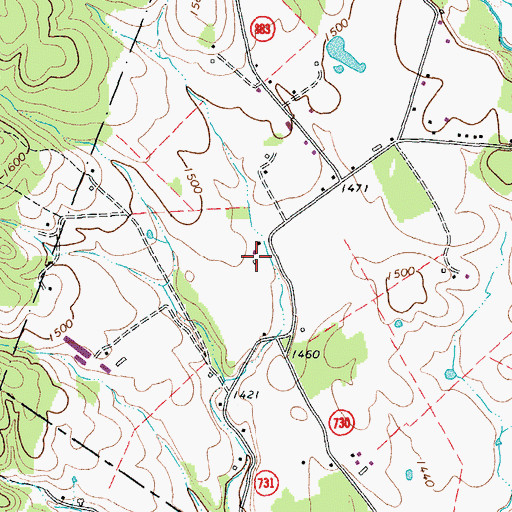 Topographic Map of Mountain Brooke Dairy, VA