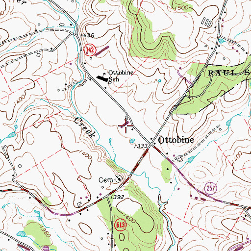 Topographic Map of Ottobine Dairy Number 1, VA