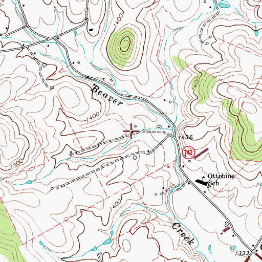 Topographic Map of Willow Spring Dairy, VA