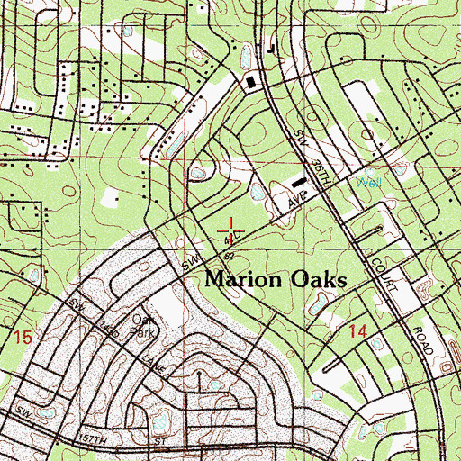 Topographic Map of Nueva Vida Iglesia Metodista Unida, FL