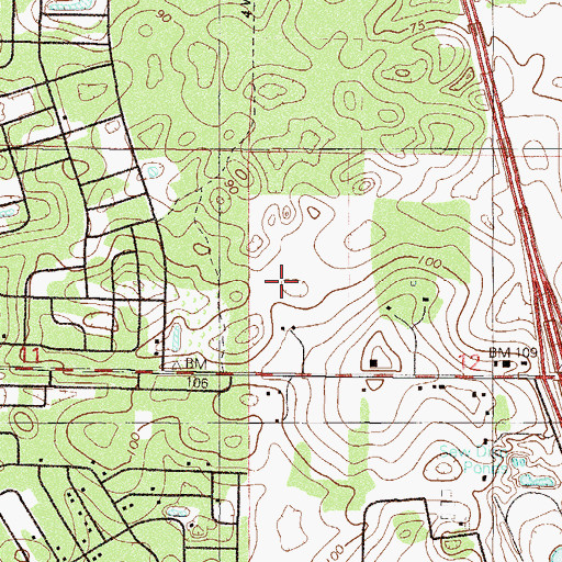 Topographic Map of Ocala Sun RV Resort, FL