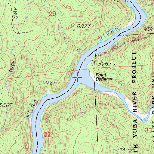Topographic Map of South Yuba River, CA