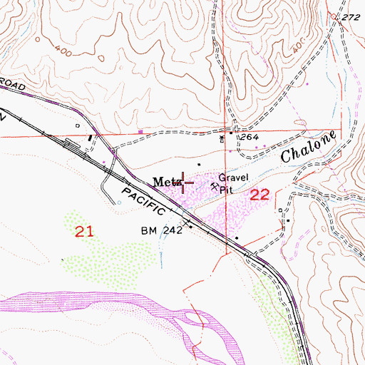 Topographic Map of Chalome Creek Pit, CA