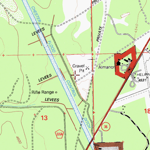 Topographic Map of Chester Pit, CA