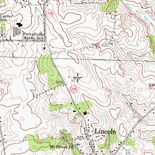 Topographic Map of Dogwood Farm, VA