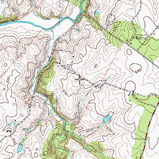 Topographic Map of Oak Grove Meadows, VA