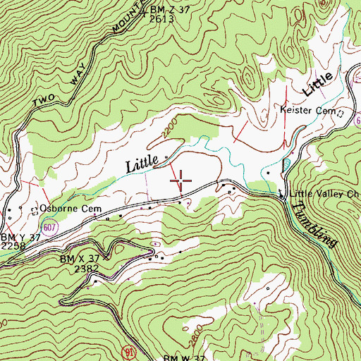 Topographic Map of Osborne Farms, VA