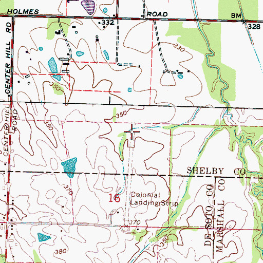 Topographic Map of Colonial Air Park, TN