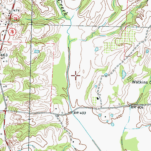Topographic Map of Hawks Nest Airport, TN