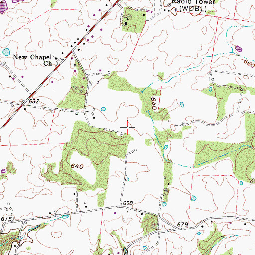 Topographic Map of Nobuzzn Airport, TN